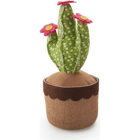 Butée De Porte Textile Retient-porte 1kg Cactus Vert. Inofix (1/4)