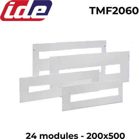 Plastron modulaire fixe + rail DIN pour armoire Argenta plus - nbre de modules / dimensions - 24 modules - 200x500
