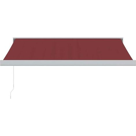 Store banne rétractable manuellement, bordeaux, 300 x 250 cm (1/5)