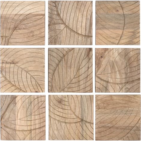 Decoracion Pared Set 9 Mdf Mango 90X3X90 Hojas (1/3)