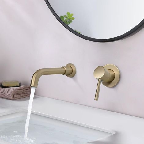 Robinet de Lavabo Mural en laiton (1/5)