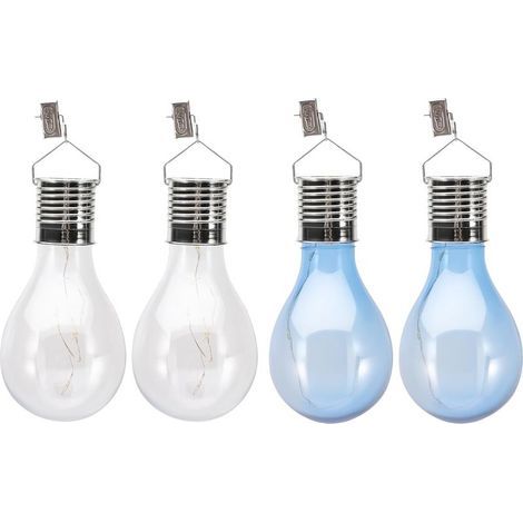 Lot de 4 ampoules solaires étanches — Luminaires solaires suspendus pour l'extérieur, parfaits pour les terrasses et la lecture (Certifiées IP65) (1/5)