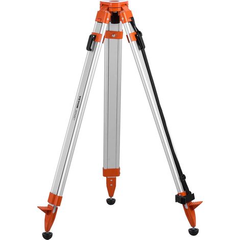Trépied pour niveau laser, filetage 5/8"-11, hauteur réglable de 42 à 166 cm, trépied robuste pour topographie, scanner laser de chantier, pieds rétractables et antidérapants, usage professionnel. (1/5)