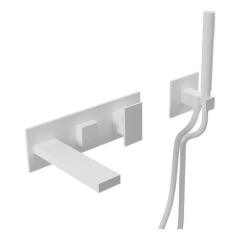 Façade bain douche mitigeur 2 Sorties Tabula Blanc Mat - CRISTINA ONDYNA TA10224