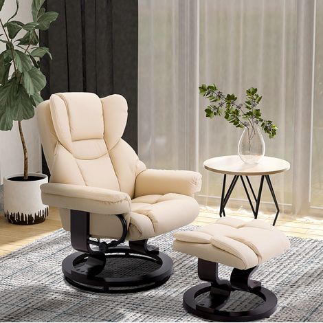 sillón relax reclinable giratorio con reposapiés OKMYHOME (1/3)