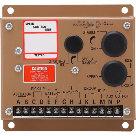 Régulateur de vitesse électronique ESD5520E, contrôleur de démarrage progressif pour groupe électrogène diesel, module de gestion de ralenti, alimentation 12V/24V DC (1/5)