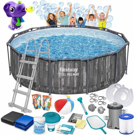 Garden Frame Pool Set 366 x 100 cm with Accessories