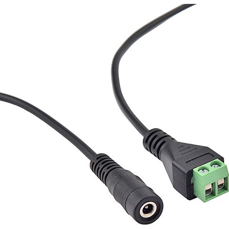 3.5mm DC female power cable in pure copper for monitoring, solderless terminal fixing cable, connection cable for 5V-9V low power devices. (1/5)