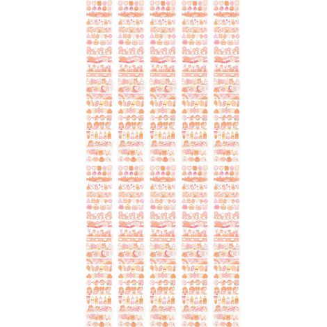 Lot de stickers adhésifs en PET longs, personnages de dessins animés mignons, stickers décoratifs frais et simples pour journal, doux coucher de soleil (1/5)