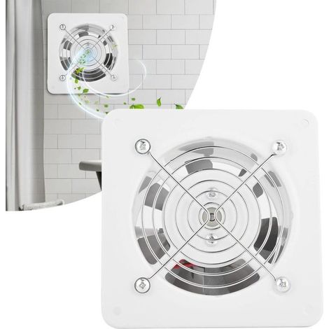 Ventilatore estrattore a parete da 25 W 220 V – 140 m³/h – Silenzioso (30-35 dB) – Facile installazione – Per bagno, cucina, garage
