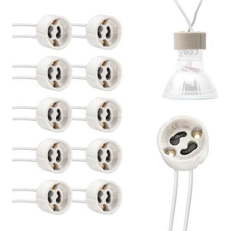 Support de Lampe GU10 en Céramique - 10 Pièces pour Éclairage LED et Halogène (1/5)