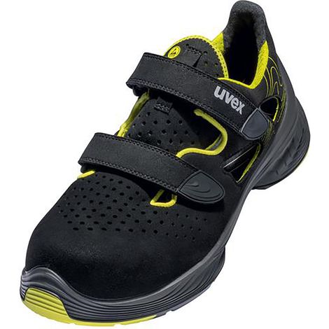uvex Sandalen 1 G2 S1 schwarz gelb Weite 14 Gr. 40