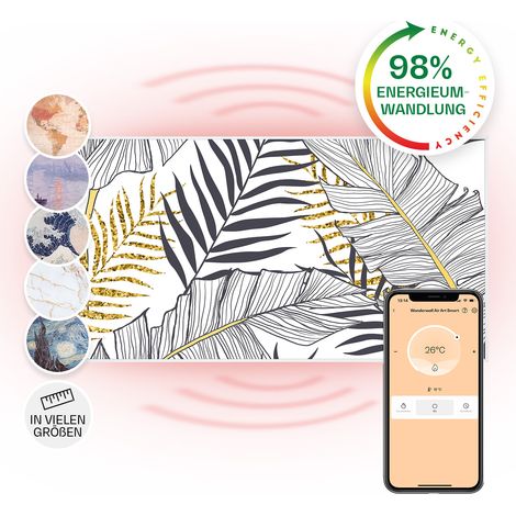 Klarstein Air Art Smart Chauffage Infrarouge, 700W Radiateur Electrique pour Maison, Contrôle via l'Application IoT/WiFi, Détection de Fenêtre Ouverte, Chauffage Mural, Thermostat, Econome, Sans CO2 (1/5)