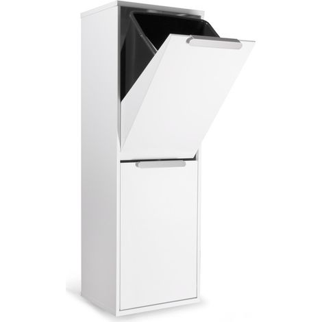 Arregui – Poubelle de recyclage en acier 34L – 2 seaux amovibles 17L – Système d’ouverture basculant – CR201E