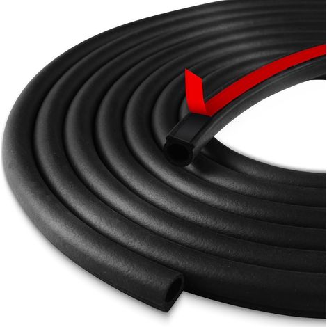 Joint de Porte de Voiture Universe - 6 mètres de Profil en Caoutchouc pour la Protection du Bord de la Porte de Voiture et l'Étanchéité de la Porte de Voiture en Forme de D (Noir) (6m) (1/5)