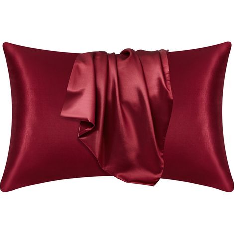 Filiyano – oreiller en imitation soie – Taie d'oreiller en imitation soie pour les cheveux et la peau, format standard 51 x 76 cm (20 x 30 pouces) (1/3)