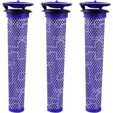 Filtre pour Dyson V8 V7 V6 DC62 Aspirateur DY-965661-01, Keepow® Filtre Mélange de Matériaux Standard Bleue, Lot de 3 (1/5)