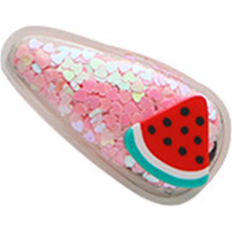 Épingle à cheveux fruit transparente, barrette sucrée pour fille, accessoire coiffure école fête photo vacances pastèque (1/5)