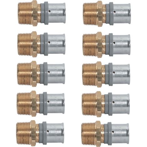 Kermi x-net Transición roscada 1/2'' AG - 16, 10 piezas, SHFGU0160AG012