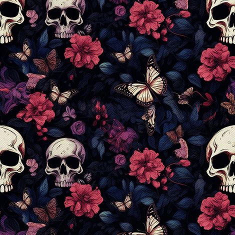 Tela Oxford decorativa para exteriores - Motivo de calavera I DX4836 (1/5)