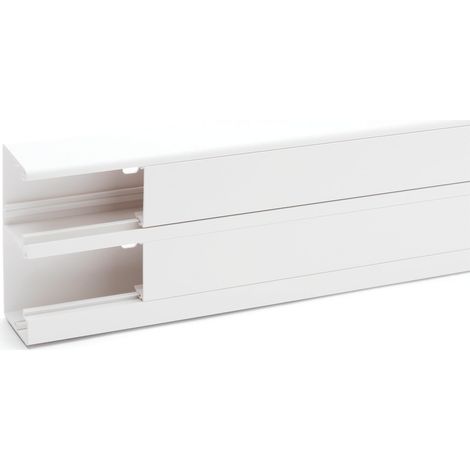 Obo Bettermann – Goulotte clidi 130x55mm 2000mm – Système de goulotte d'appareillage – Coloris blanc 9010 pour espaces confinés (1/7)