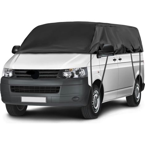 Housse de Voiture Imperméable Remplacement pour VW T5 T6 LWB, Demi Housse de Voiture Résistante Aux UV, Anti-Poussière Demi Garage, pour Extérieur et Intérieur,Personnalisé pour VW T5 T6 LWB (1/5)