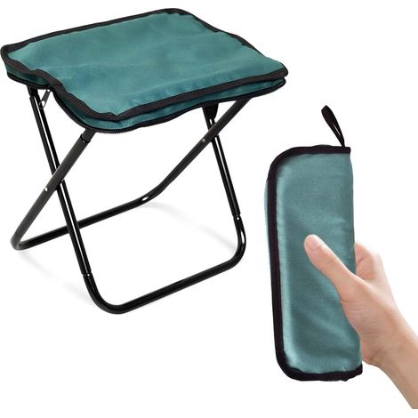 Siège de Camping Portable, Tabouret Pliant Ultraléger, Siège Portable et Léger, Sièges Pliable avec Sac de Transport pour Pêche Randonnée Jardin Plage et Barbecue, Supporte 120kg (Vert) (1/5)