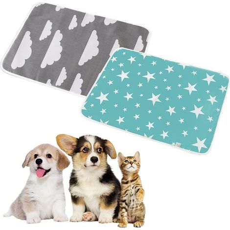 Tapis Éducateur Chien - 2 Pièces Réutilisable Lavable Absorbant Anti-fuites - Pour Chiots Animaux Âgés ou Post-opératoires - Usage Intérieur et Extérieur (1/5)