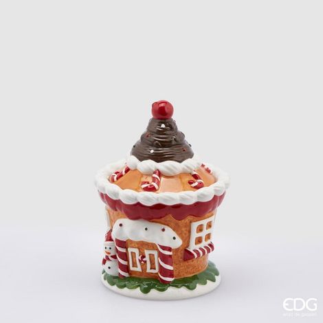 EDG Enzo De Gasperi Contenitore di Natale Coppagelato H 20 Cm D 14 Cm Hazelnut (1/3)