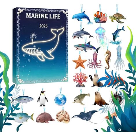 Calendrier De L'Avent 2D Acrylique Plat À Thème  Animal Pour Arbre De Noël 24 Jours Pour Murs Arbres Amateurs Saison Festive Fête À La Maison (1/5)