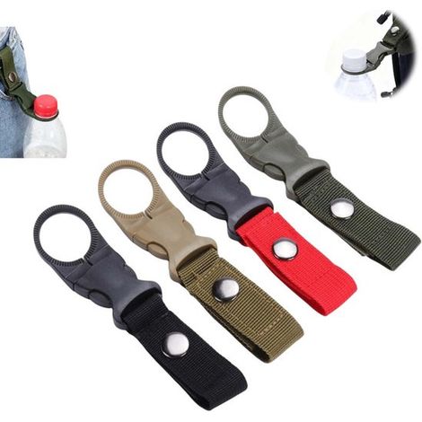 piezas, Negro, Verde militar, Caqui, Rojo, Colgador de botellas, Funda para bebidas, Colgador de botellas, Soporte universal para botellas (1/5)