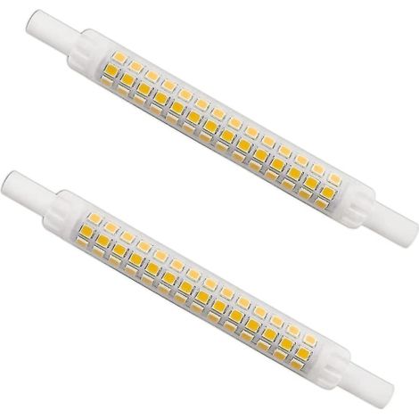 Lampe LED R7s 118mm, 10W équivalent 80W halogène, blanc froid, éclairage lumineux pour projecteurs et luminaires, remplacement direct, longue durée de vie. (1/4)