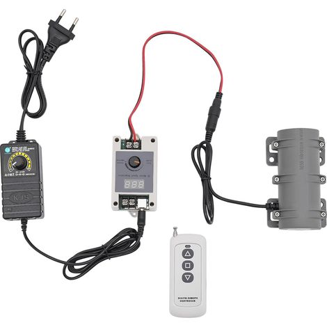 12V 8W 3800 U/min Gleichstrom-Vibrationsmotor, Mini-Rührgerät, Fernbedienung mit Digitalanzeige, Drehzahlregler, geeignet für Betonrüttler mit deutschem Stecker (1/5)