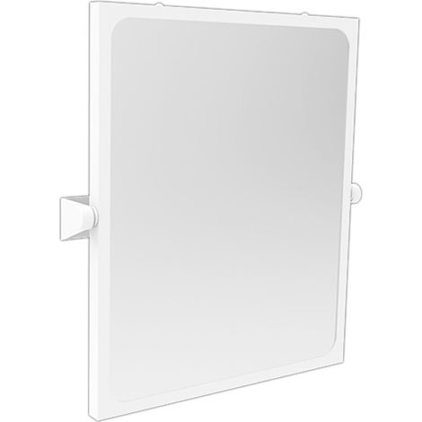 Specchio reclinabile 46x56 cm rivestito standard antibatterico, bianco (1/3)
