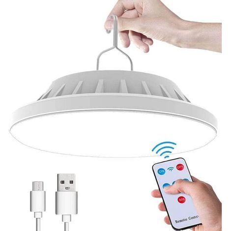 Lampe de camping solaire LED rechargeable USB – 120 LED – 200 lumens – 5 modes d'éclairage – IPX7 étanche – Power bank intégré (1/5)