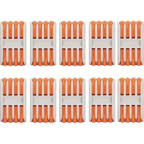 PCT 2‑4 10Pcs Connecteur à Levier Compact 4 Conducteurs pour Câbles 0.084mm² (1/5)