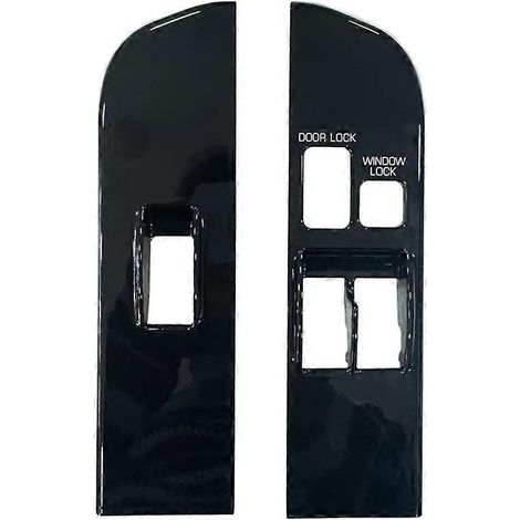 Cache-boutons de lève-vitres noir brillant pour Toyota Land Cruiser série 70 (2 portes, conduite à gauche) - Modèles 76, 79, 78, LC78, LC79 et LC76 (1/5)