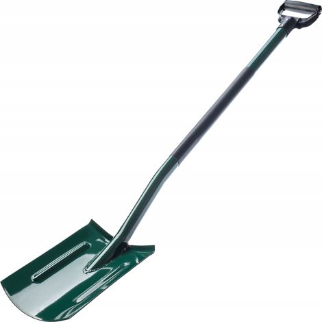 KADAX Spaten, Grabspaten für Garten, Rechteck, Grün, 19 x 118 cm