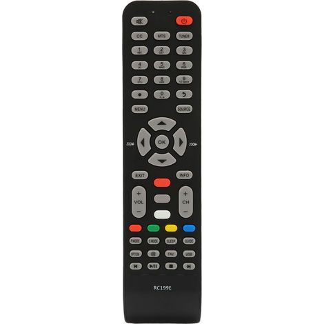 Télécommande universelle TV TCL RC199E, grandes touches résistantes à l'usure, compatible avec téléviseurs TCL, contrôle à distance de remplacement ergonomique. (1/5)