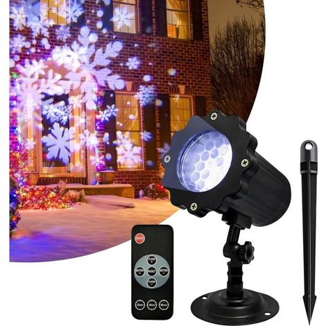 Projecteur de Noël extérieur en forme de flocons de neige, étanche IP65, projecteur LED pour l'intérieur et l'extérieur, festival, décoration (1/4)