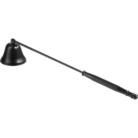 Spegnicandele in acciaio inox - Spegnicandele con manico lungo, accessorio per candele (NERO) (1/5)