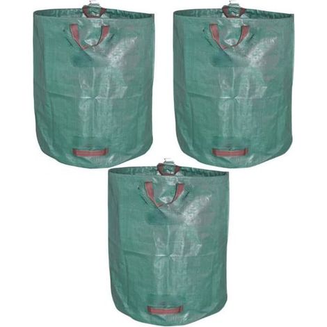 SHOP-STORY - SAC DE JARDIN 3x : 3 sacs de jardin pliables XXL - 272 L en PP robuste avec sangles (1/4)