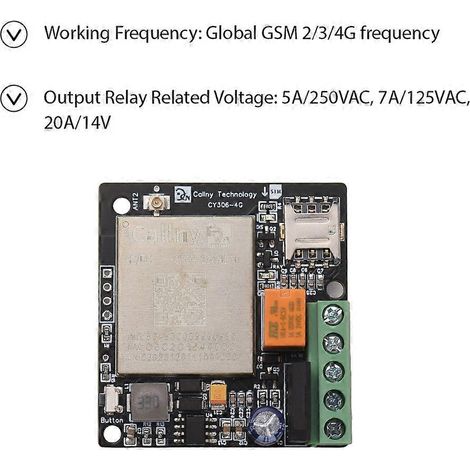 Système de contrôle d'accès GSM Mini panneau de commande multifonctionnel compatible avec les réseaux 2G/3G/4G et la télécommande. Redémarrage/réinitialisation à distance. (1/4)