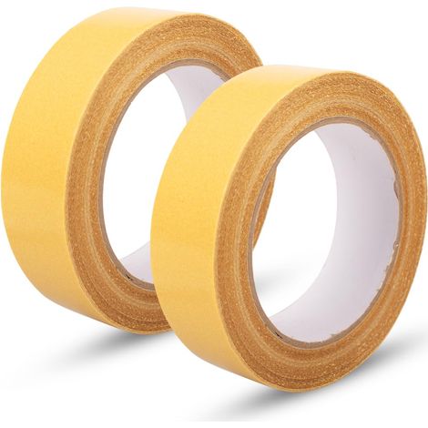 2 rouleaux de 30mm20M ruban de tapis double face ruban de montage large robuste pour tapis de sol mural