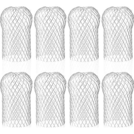 reno - Juego de 8 protectores de canalones de aluminio, filtros de canalones flexibles y duraderos para bajantes de aleros de casas contra las hojas. (1/5)