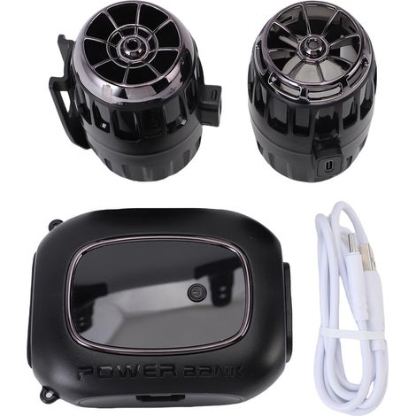 GARRYFIZH Ventilateurs de cou portables, haute vitesse, Double Turbine, faible bruit, Rechargeable, grande capacité, batterie externe, taille pour l'extérieur