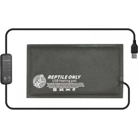 Coussin Chauffant pour Reptile,Contrôle de la Synchronisation du Coussin Chauffant USB Terrarium sous Le Chauffe-réservoir pour Poisson Grenouille Lézard Serpent,7W (1/5)