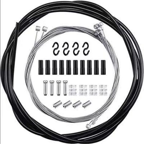 Kit de cables de freno y desviador para ciclismo, kit de fundas de cables de freno de bicicleta, cable de freno de bicicleta, kit de repuesto de cable de freno y funda, kit de cable de desviador para (1/3)
