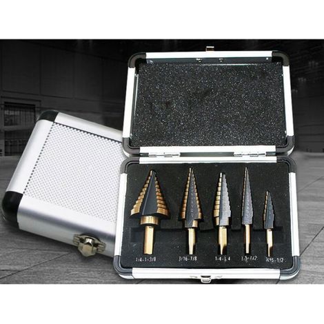 Foret Étagé - Aluminium - Compatible Avec La Plupart Des Perceuses - 5 Pièces - 4241 Pouces (1/4)
