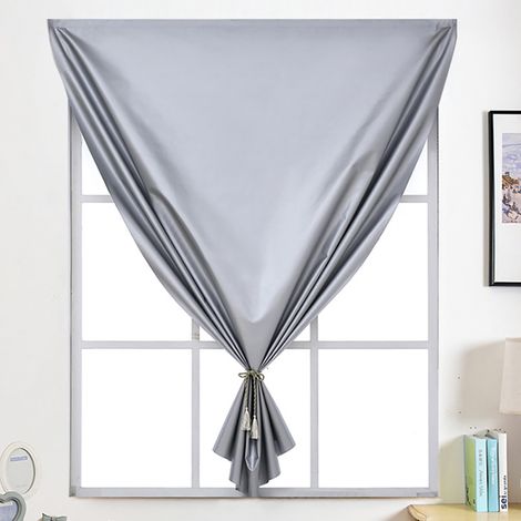Voile occultant noir polyester thermique imperméable UV protection 1.4x1.8m avec accessoires (1/5)